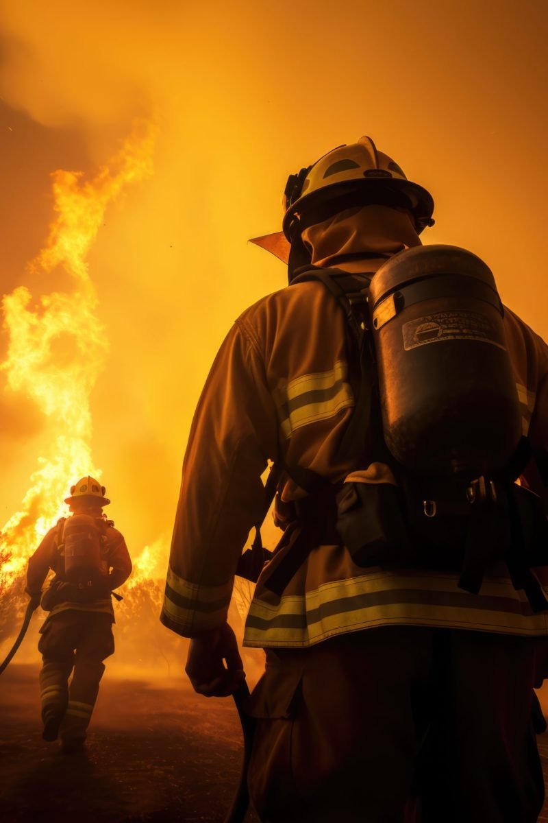 los-bomberos-intentan-apagar-un-incendio-forestal